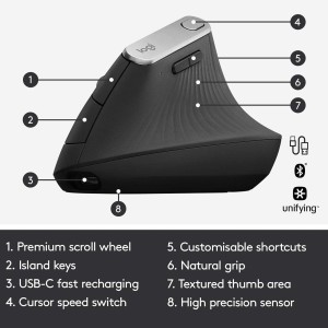 ماوس بی سیم لاجیتک مدل MX VERTICAL